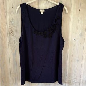 J. Crew Cotton Floral petal tank Size XL